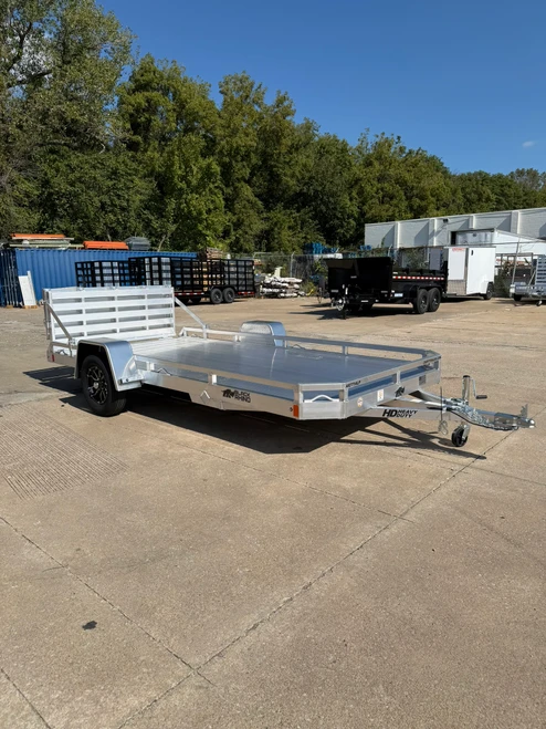AR7714LP - 2027 Black Rhino 77" x 14' Single Axle Aluminum Low Profile Utility Trailer with Rear Bifold Gate - 2,990 GVWR #AR7850