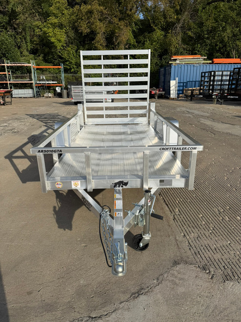 AR5010GTA --- 2027 Black Rhino 5' x 10' Single Axle Aluminum Tube Top Utility Trailer with Rear Gate - 2,990 GVWR #AR7854