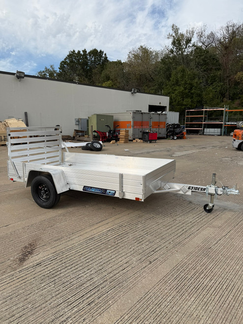 AL6310ES --- 2027 Aluma 63" x 10' Single Axle Aluminum Utility Trailer with Solid Sides and Rear Gate - 2,000 GVWR #AL9860