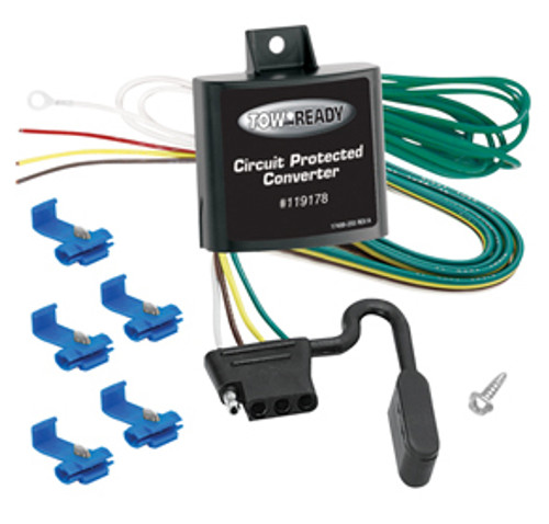 119178 --- 3-Wire Vehicle to 2-Wire Trailer Taillight Converter with Short Circuit and Overload Protection