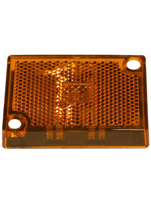 114-15A --- Peterson Replacement Amber  Rectangular Lens with Reflector