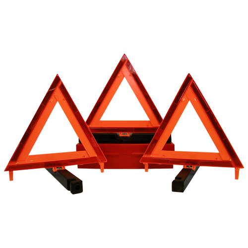 WT-3 --- Warning Triangles, Set of 3 with Storage Box