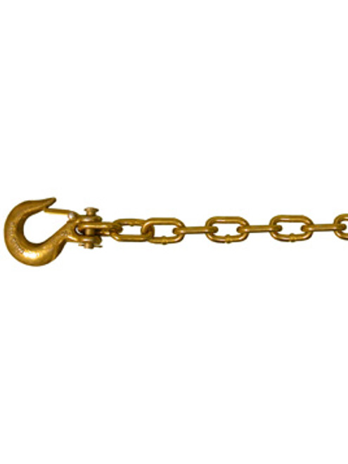 Zinc Plated Trailer Safety Chain 36 Length 1/4 Thickness 12,600lb  capacity w/ Forged Hook Latch