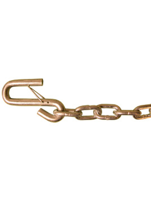Zinc Plated Trailer Safety Chain 36 Length 1/4 Thickness 12,600lb  capacity w/ Forged Hook Latch