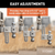45386 --- AlumaLite™ Adjustable Aluminum Hitch with Dual Ball, 8" Drop, 2-1/2" Shank