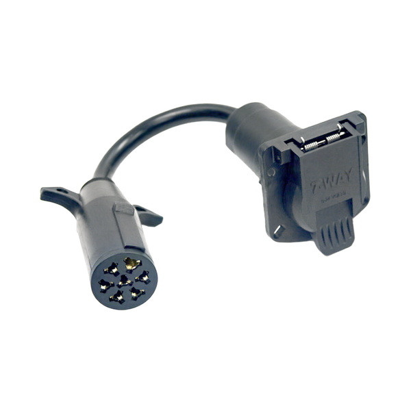 87PW/77S --- 7-Way Round Pin to 7-Way Flat Pin Adapter