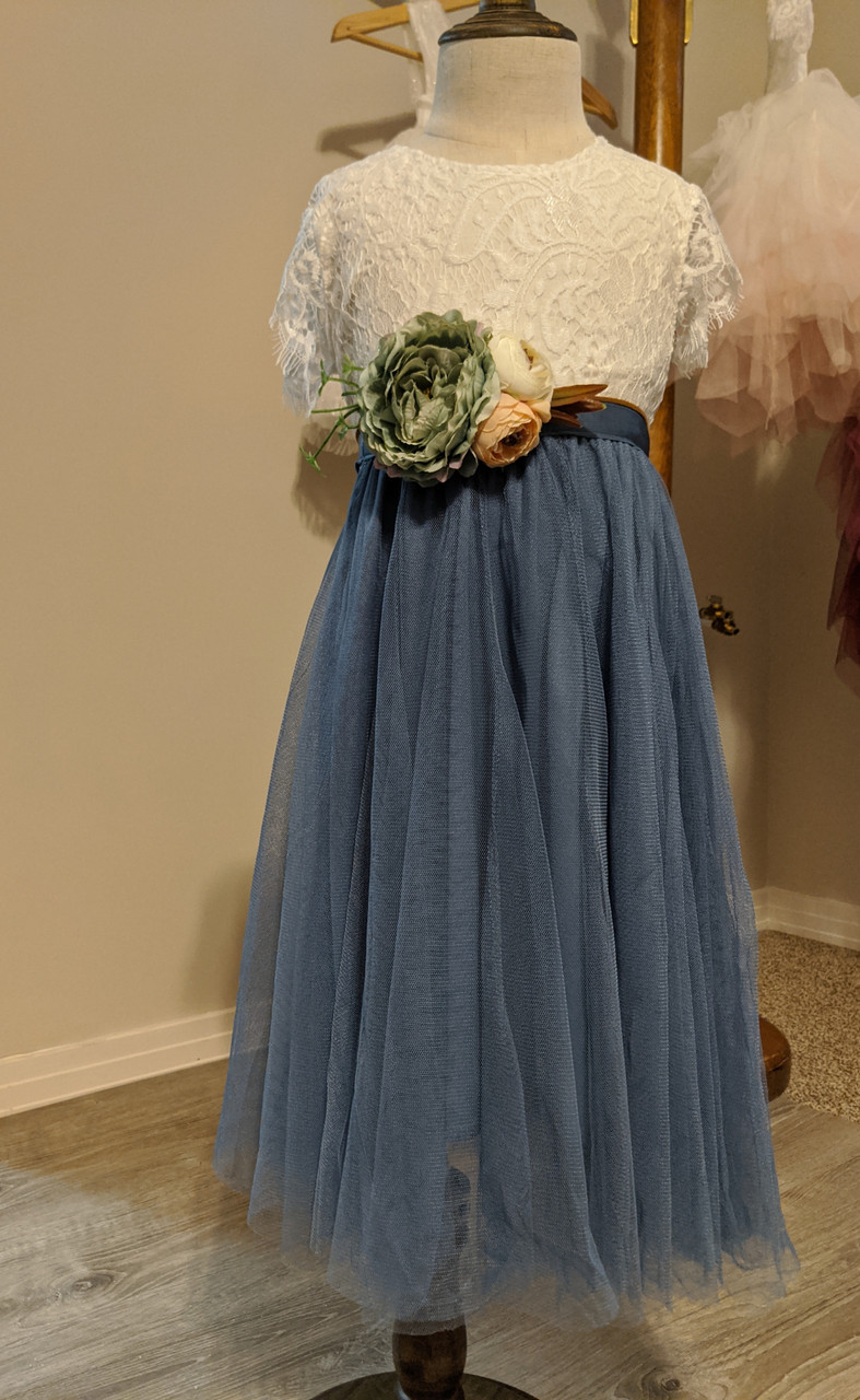 Slate Flower Girl Dresses