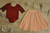 Ayla Rae Wine Lace Bodysuit and Blush Pink Petal Skirt