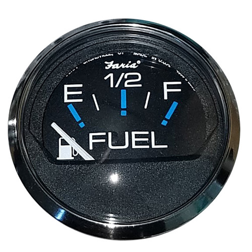 Faria Chesapeake Black 2" Fuel Level Gauge (E-1\/2-F) [13701]