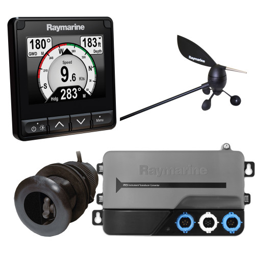 Raymarine i70s System Pack w\/Color Instrument  Wind, DST Transducers, iTC-5, 3M Backbone, T-Piece, Power  2 Backbone Terminators [T70216]
