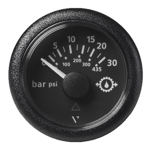 Veratron 52MM (2-1\/16") ViewLine Transmission Oil Pressure 30 Bar\/435 PSI - Black Dial  Round Bezel [A2C59514141]
