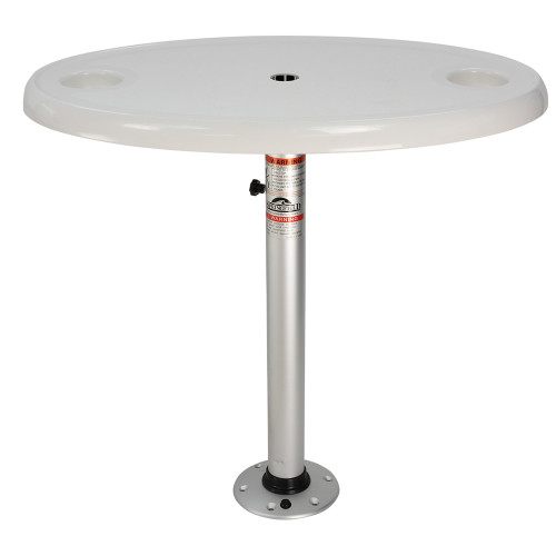 Springfield White Oval Table Package - 18" x 30" Threadlock [1690106]