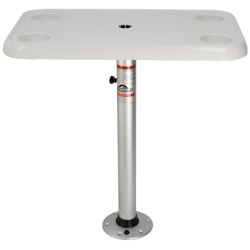 Springfield 16" x 28" Rectangle Table Package - White Thread-Lock [1690107]