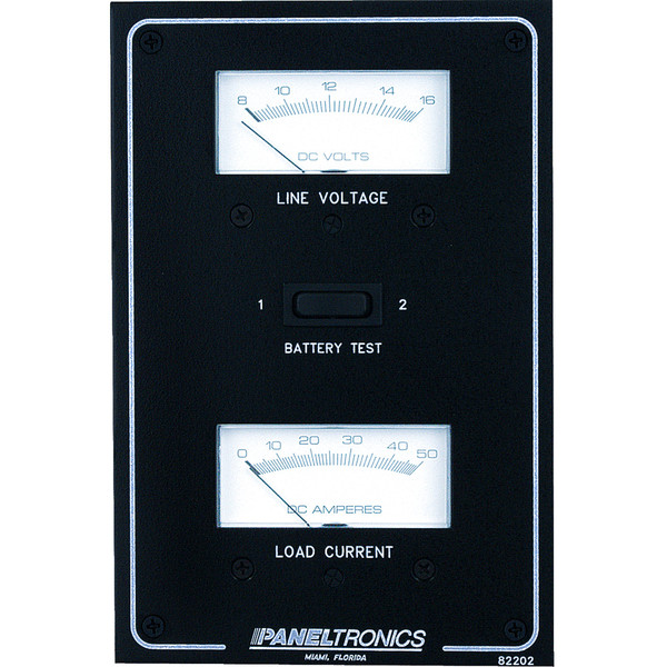 Paneltronics Standard DC Meter Panel w\/Voltmeter & Ammeter [9982202B]