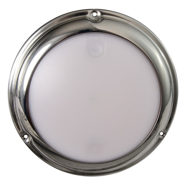 Lumitec TouchDome - Dome Light - Polished SS Finish - 2-Color White\/Red Dimming [101098]