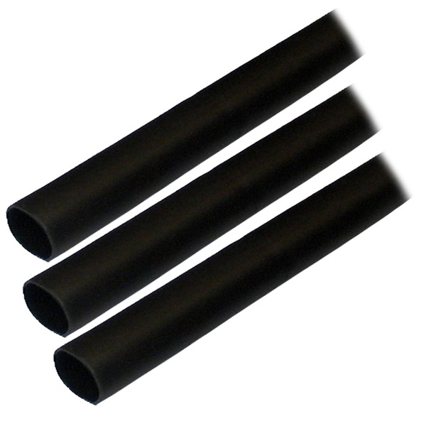 Ancor Adhesive Lined Heat Shrink Tubing (ALT) - 1\/2" x 3" - 3-Pack - Black [305103]