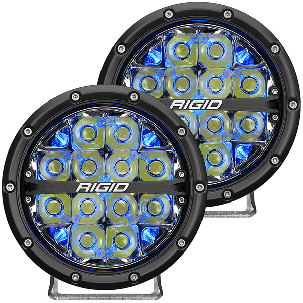 RIGID Industries 360-Series 6" LED Off-Road Fog Light Drive Beam w\/Blue Backlight - Black Housing [36207]