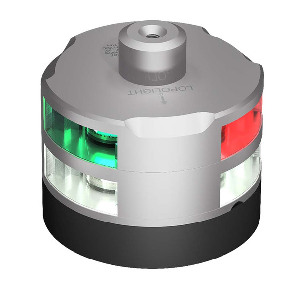 Lopolight Series 201-007 - Tri-Color Navigation\/Anchor\/Windex Light - 2NM - Horizontal Mount - Silver Housing [201-007G2SW-30M]