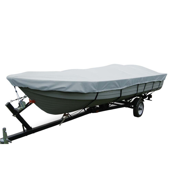 Carver Poly-Flex II Wide Series Styled-to-Fit Boat Cover f\/17.5 V-Hull Fishing Boats Without Motor - Grey [70117F-10]