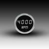 Mini-Tachometer Programmable LED Digital Chrome Bezel – WHTIE Mini-Tachometer Programmable LED Digital Chrome Bezel – WHTIE