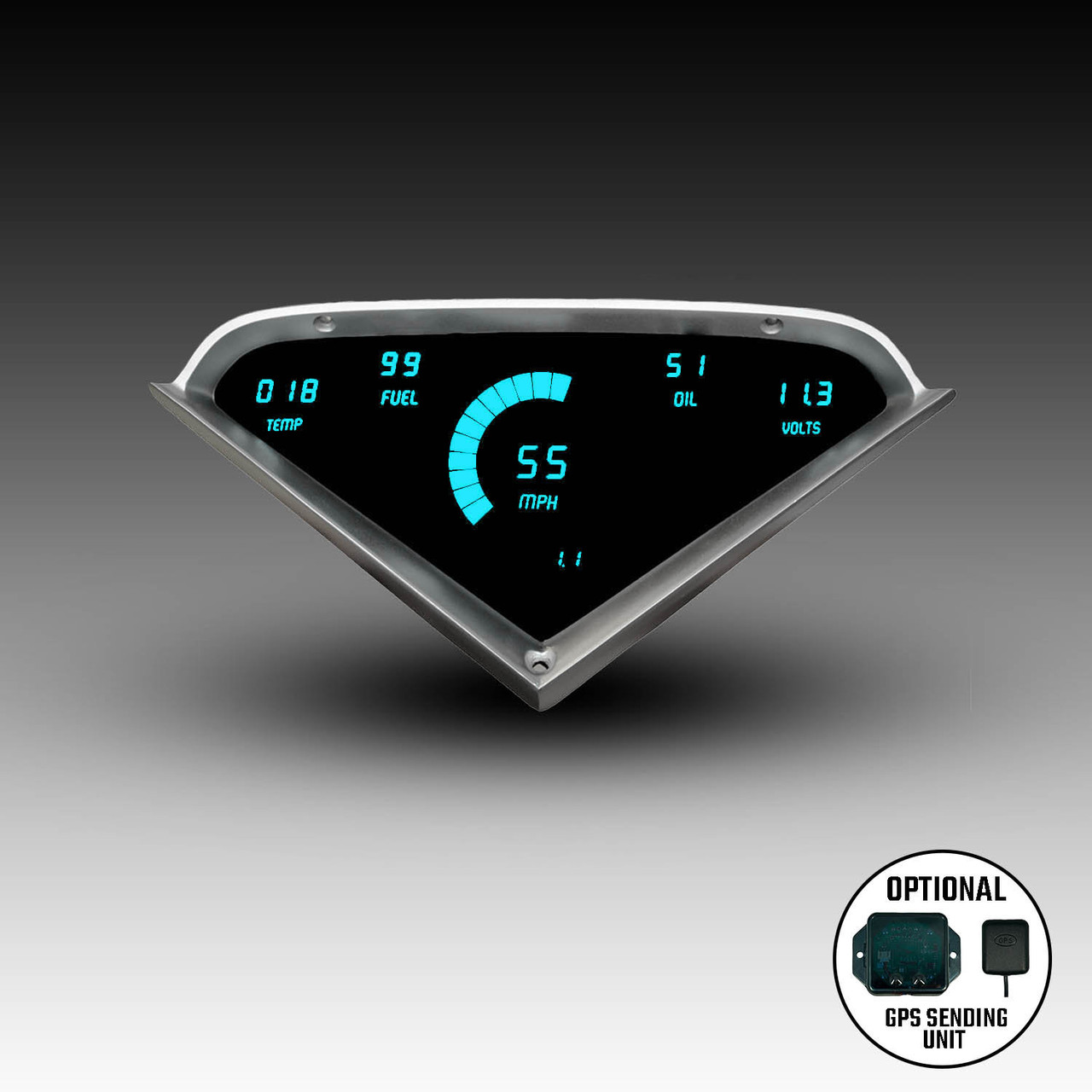 1955-59 Chevy Truck LED Digital Panel -TEAL