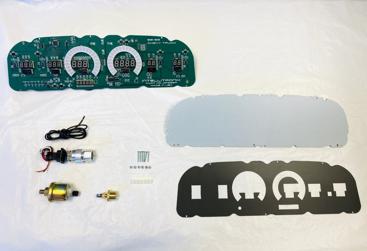 1960-1963 Chevy Truck LED Digital Gauge Panel DP6001