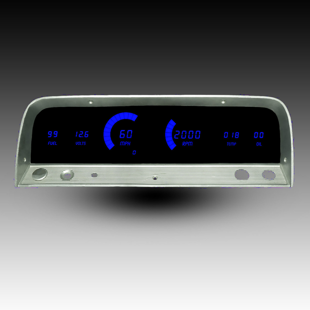 1964-661964-66 Chevy Truck LED Digital Gauge Panel - DP6002 Chevy Truck LED Digital Gauge Panel - BLUE