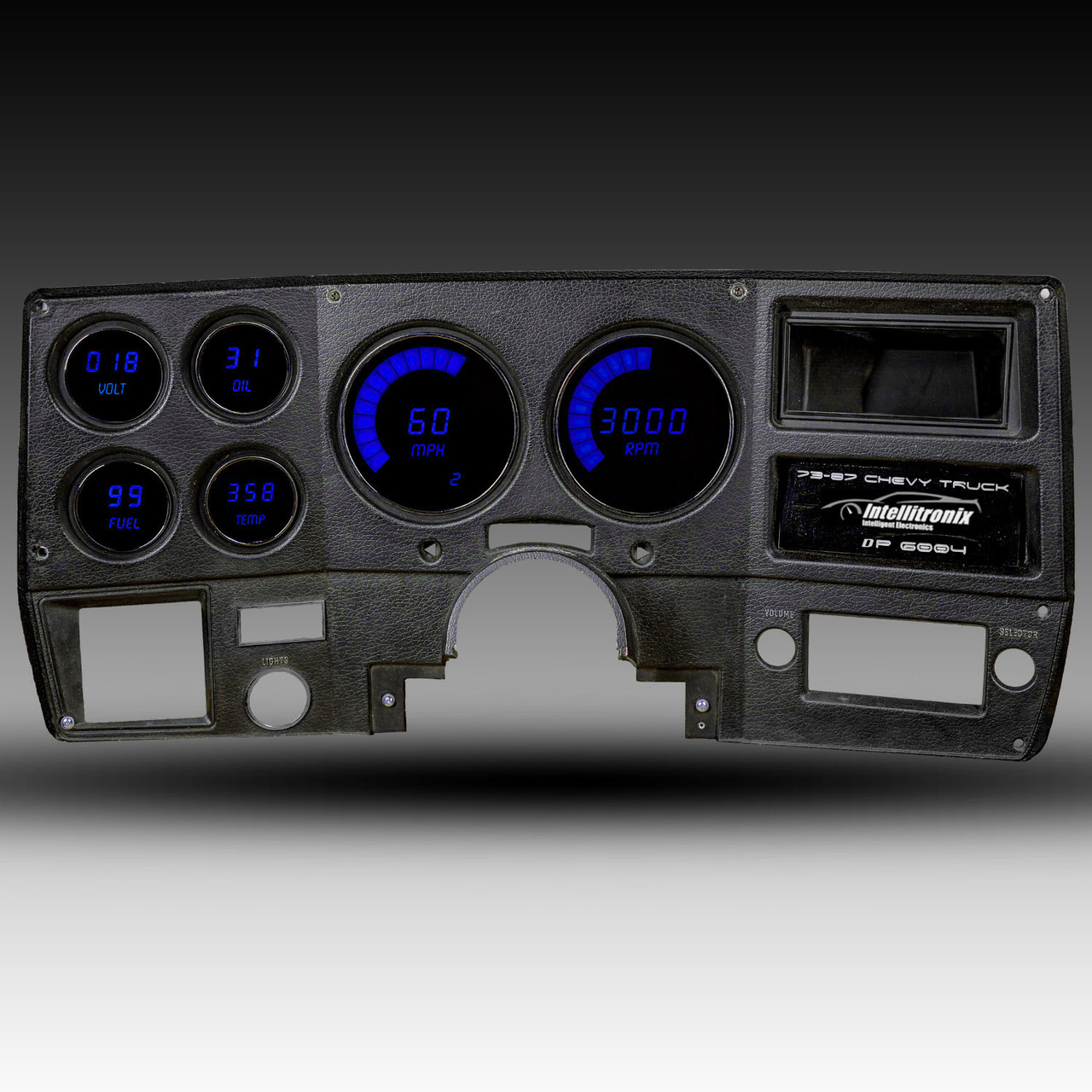 1973-87 Chevy Truck LED Digital Gauge Panel - BLUE