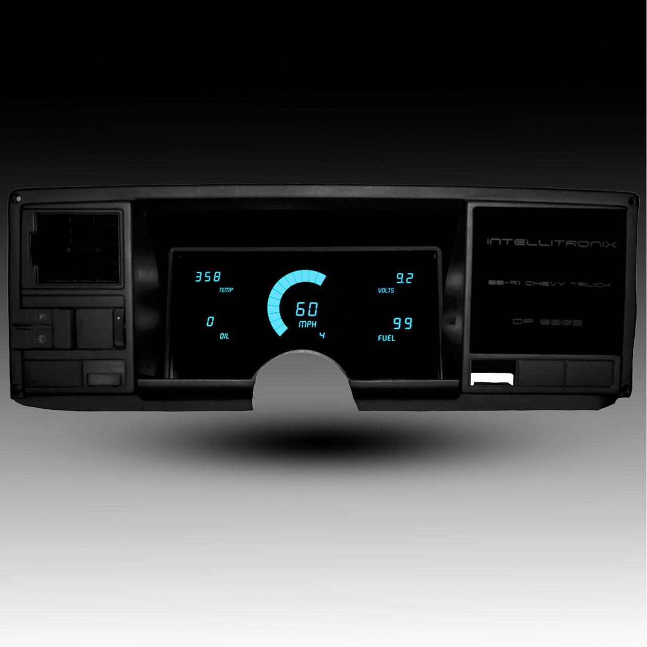 1988-91 Chevy Truck LED Digital Gauge Panel - TEAL