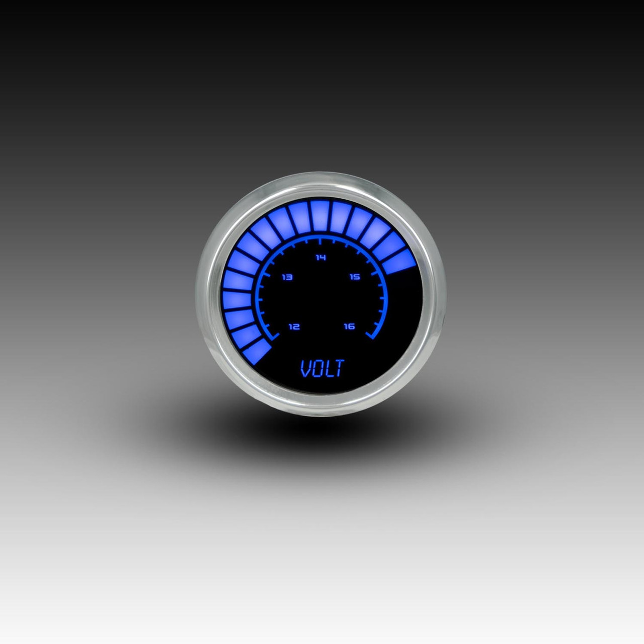 Voltmeter Analog LED Bargraph Chrome Bezel – BLUE