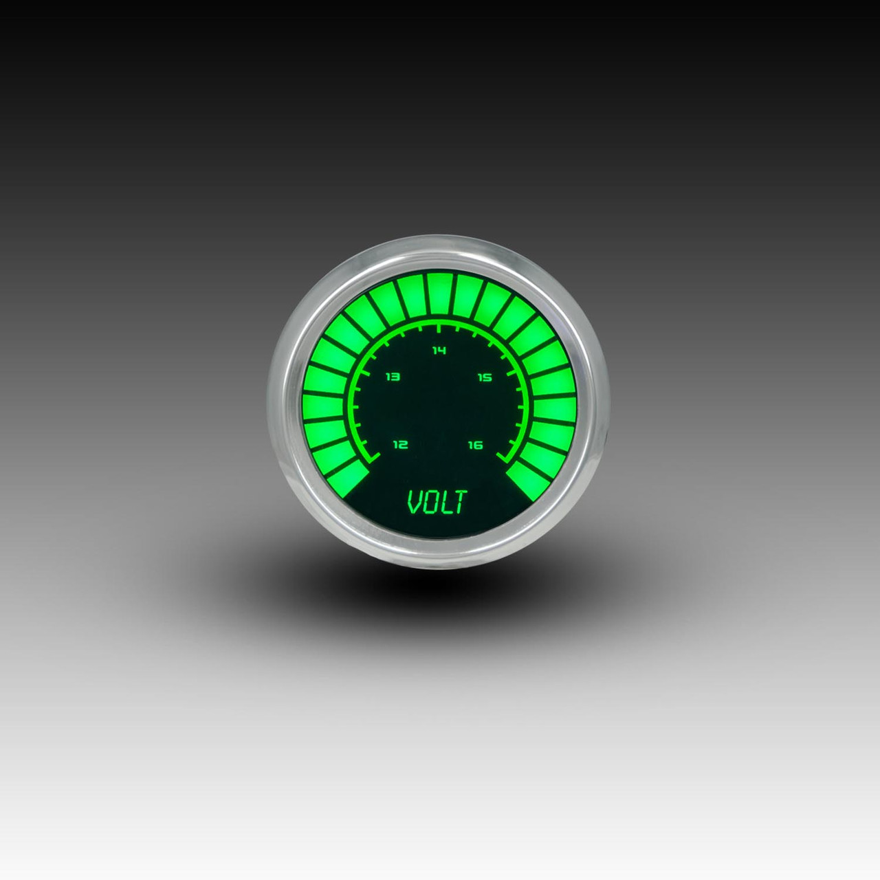 Voltmeter Analog LED Bargraph Chrome Bezel – GREEN