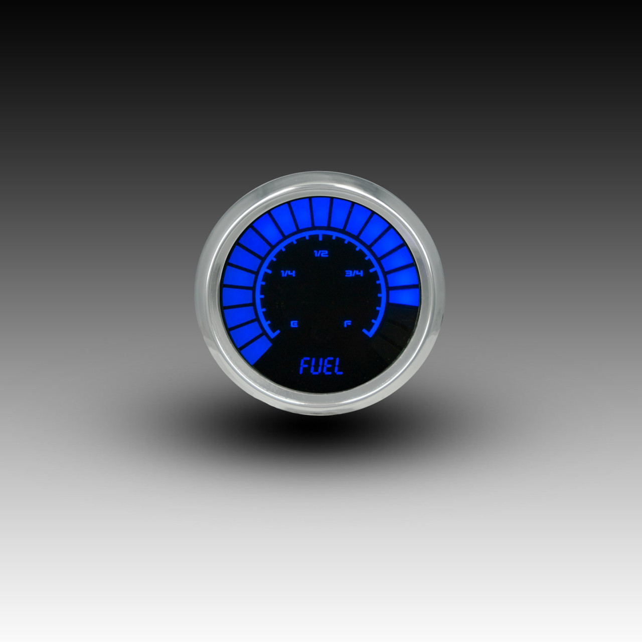 Fuel Level Analog LED Bargraph Chrome Bezel – BLUE