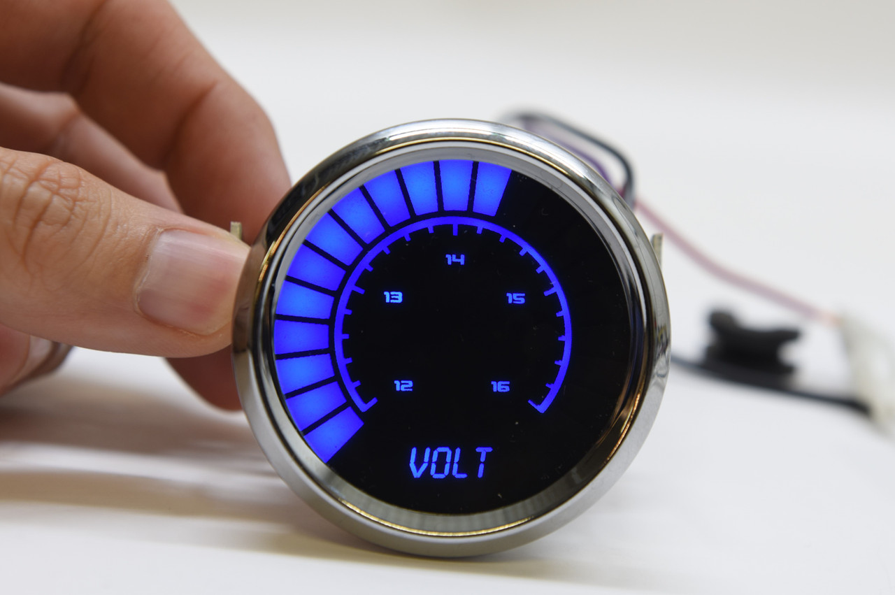Fuel Level Analog LED Bargraph Chrome Bezel KIT
