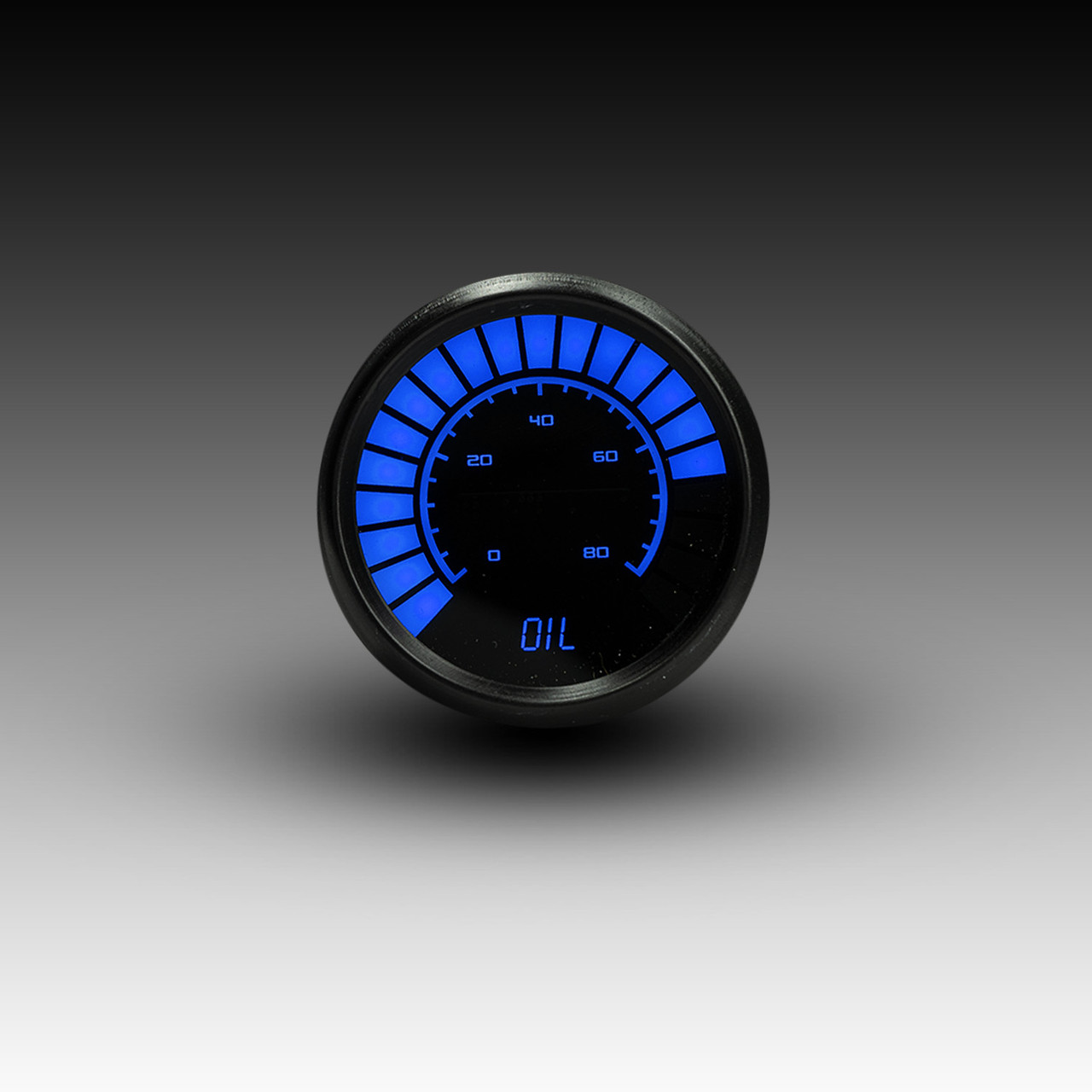 Oil Pressure Analog LED Bargraph Black Bezel – BLUE