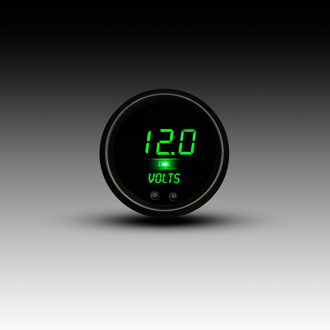 Voltmeter Co-Pilot Alarm LED Digital Black Bezel - GREEN