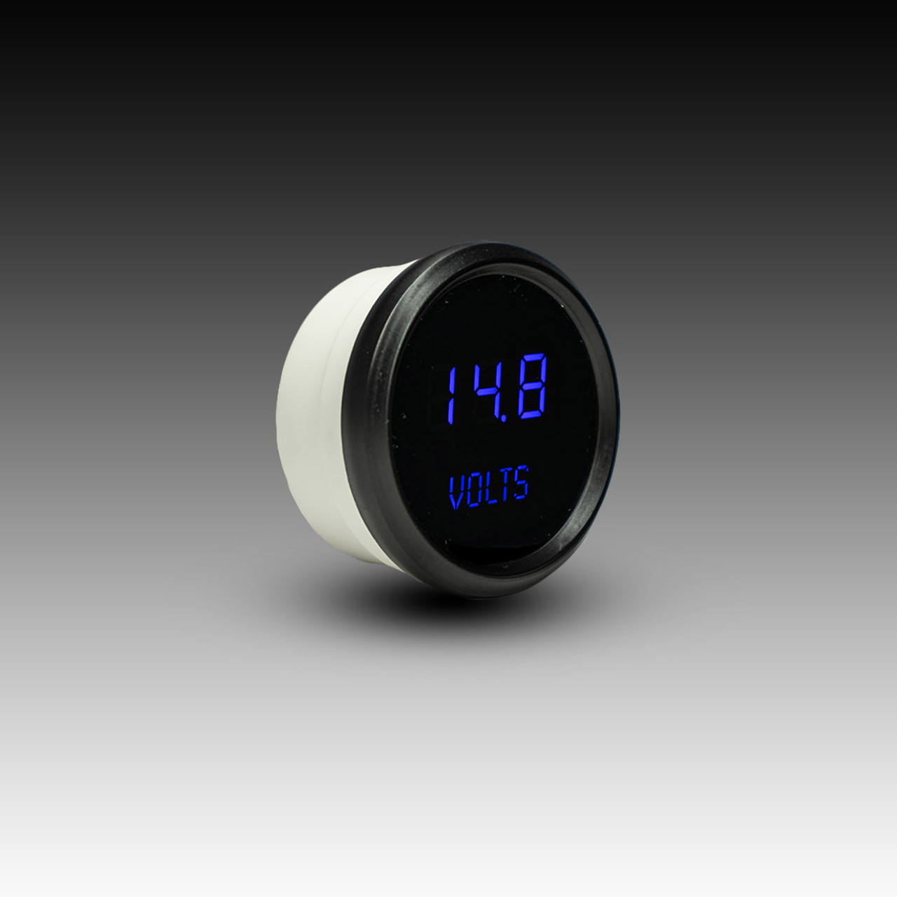Voltmeter LED Digital Black Bezel - BLUE