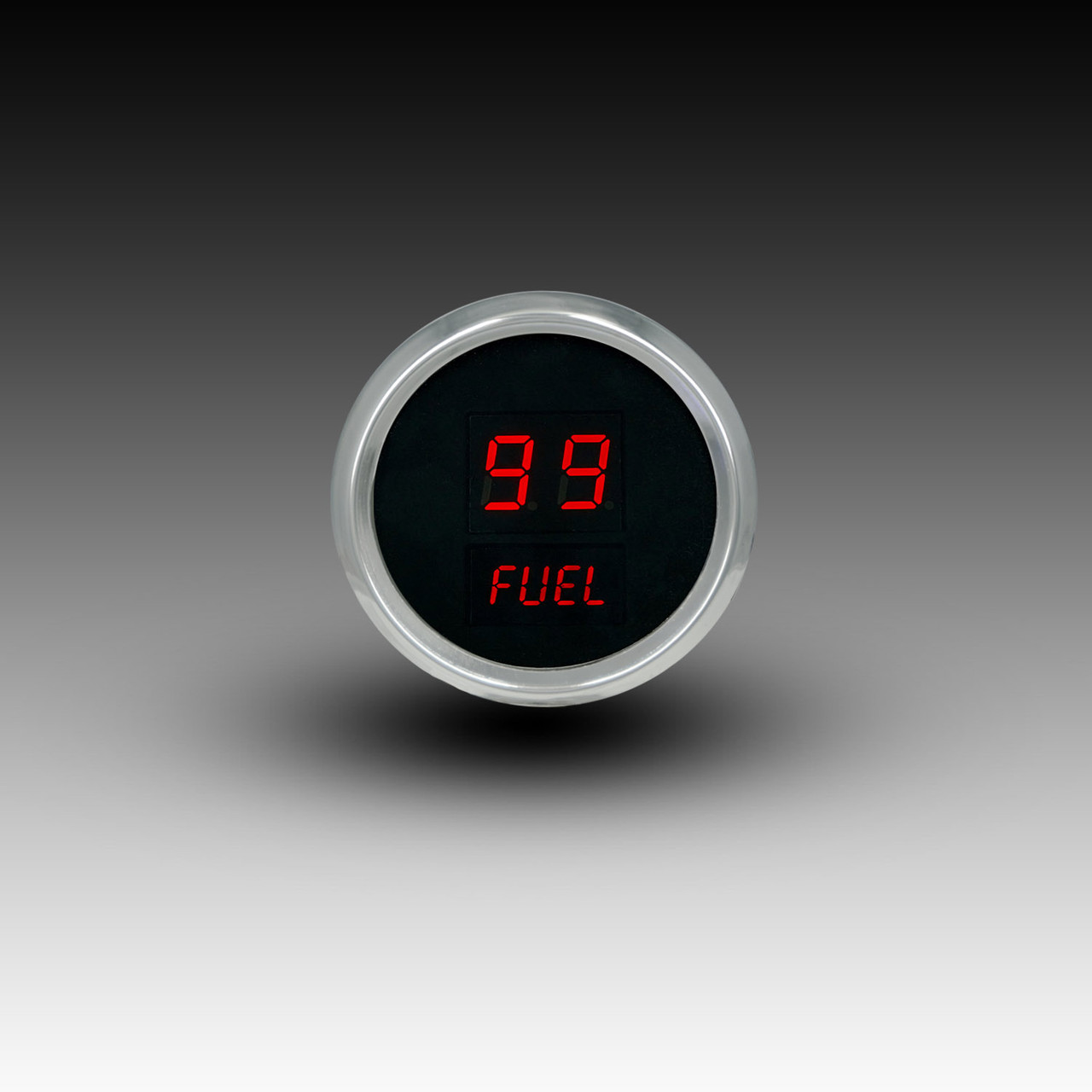 Fuel Level LED Digital Chrome Bezel - RED