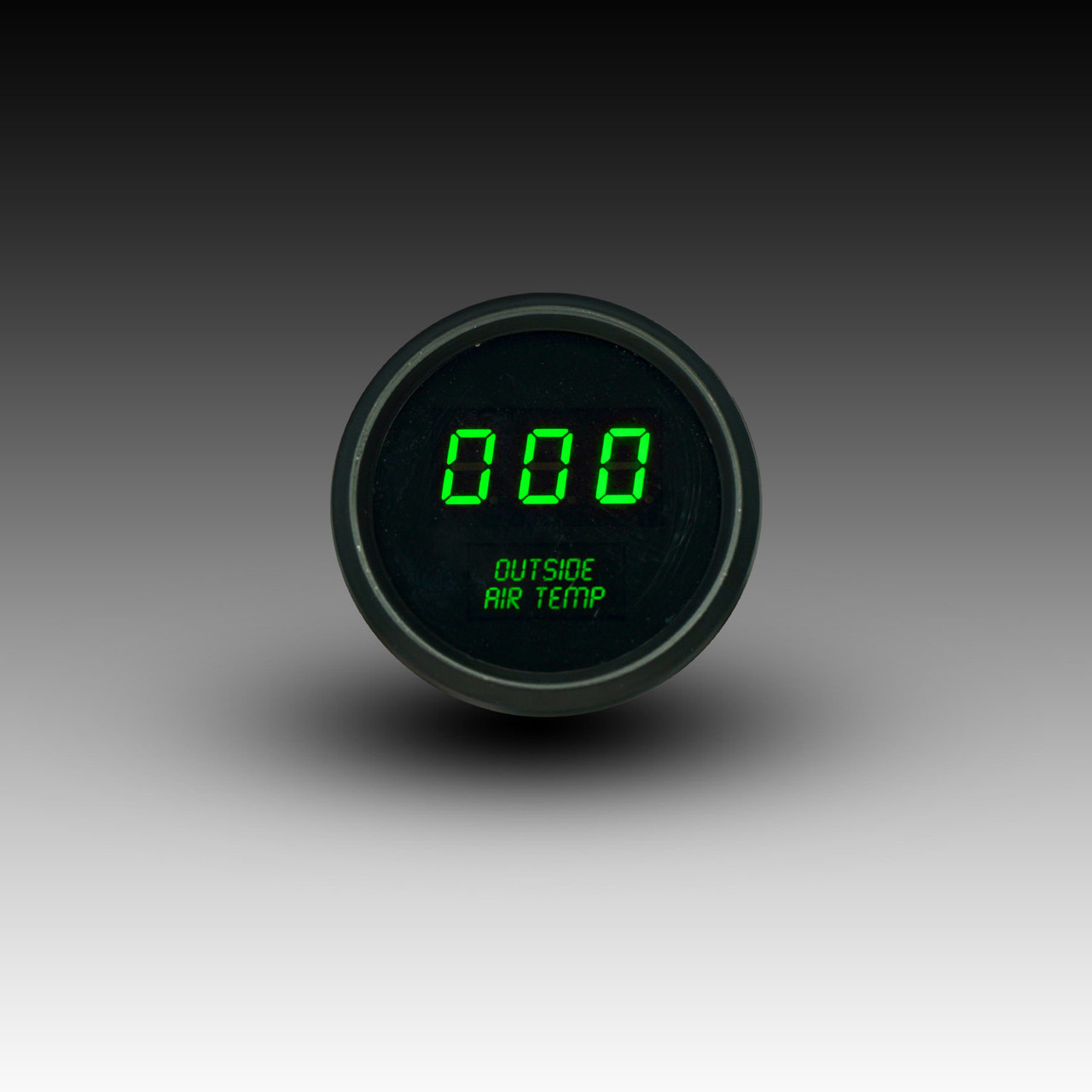 Outside Air Temperature LED Digital Black Bezel - GREEN