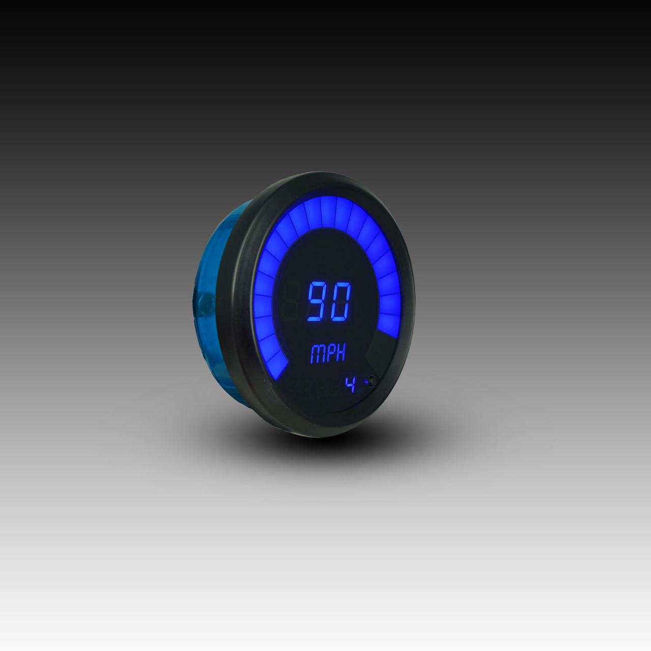 Memory Speedometer LED Digital Bargraph Black Bezel - BLUE