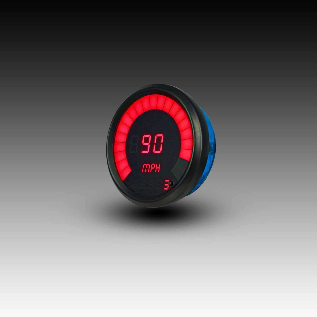 Memory Speedometer LED Digital Bargraph Black Bezel - RED