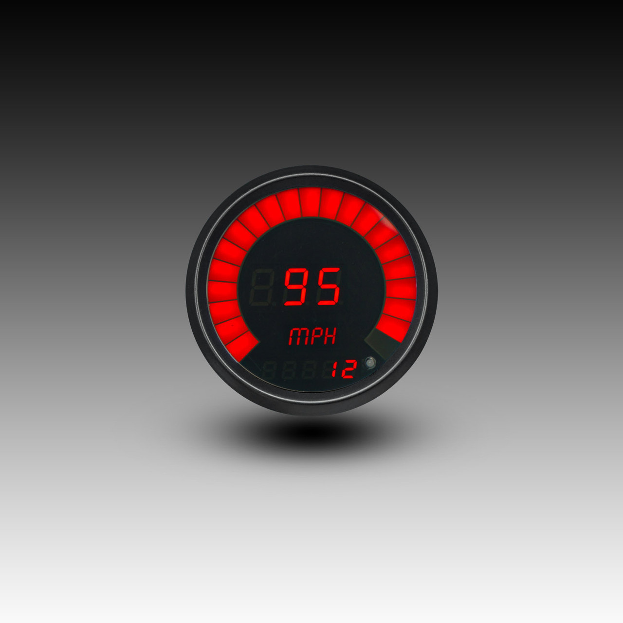 Memory Speedometer LED Digital Bargraph Black Bezel - RED