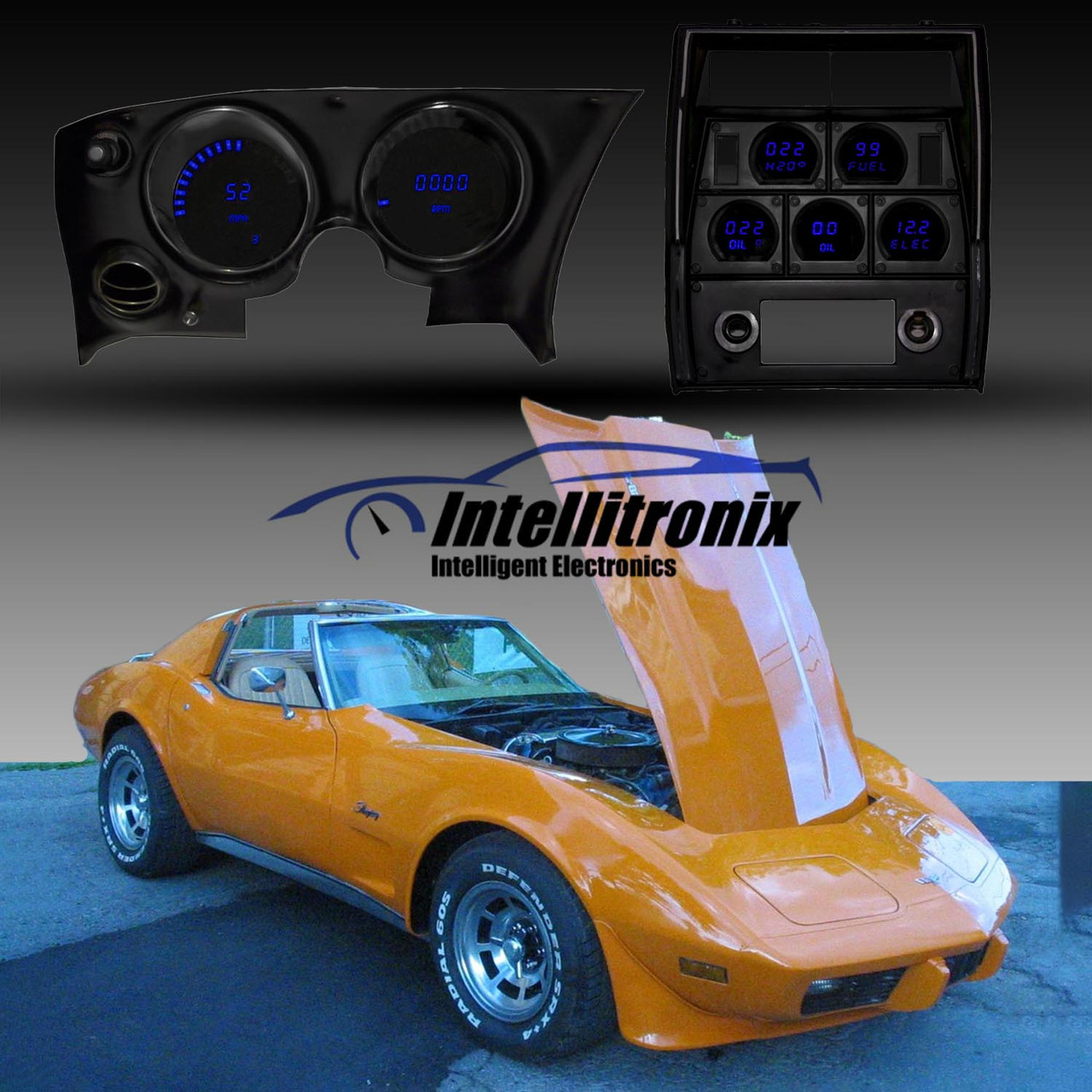 1968-1977 Corvette LED Digital Gauge Panel DP2001