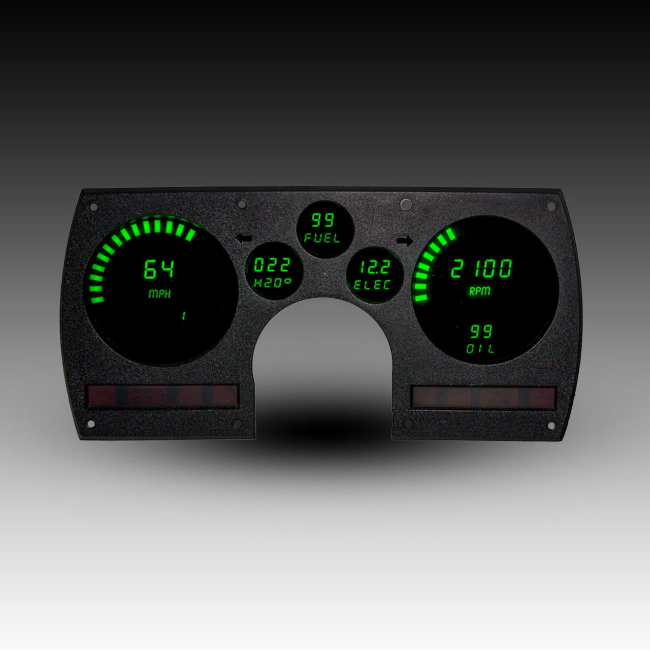 1967-1968 Camaro LED Digital Replacement Gauge Panel – GREEN