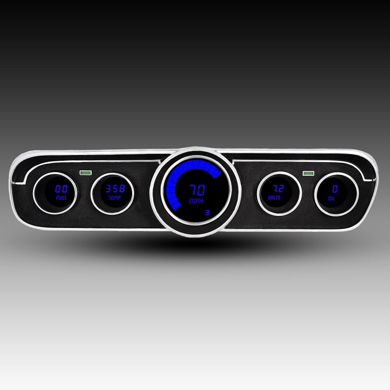 1965-1966 Ford Mustang LED Digital Gauge Panel DP7001