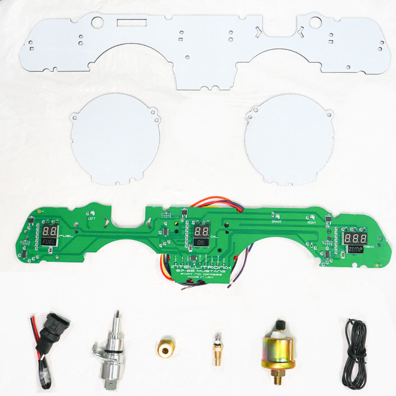 1967-1968 Ford Mustang LED Digital Gauge Panel - Parts