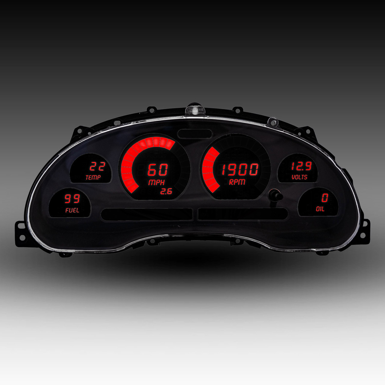 1994-2004 Ford Mustang LED Digital Gauge Panel - RED