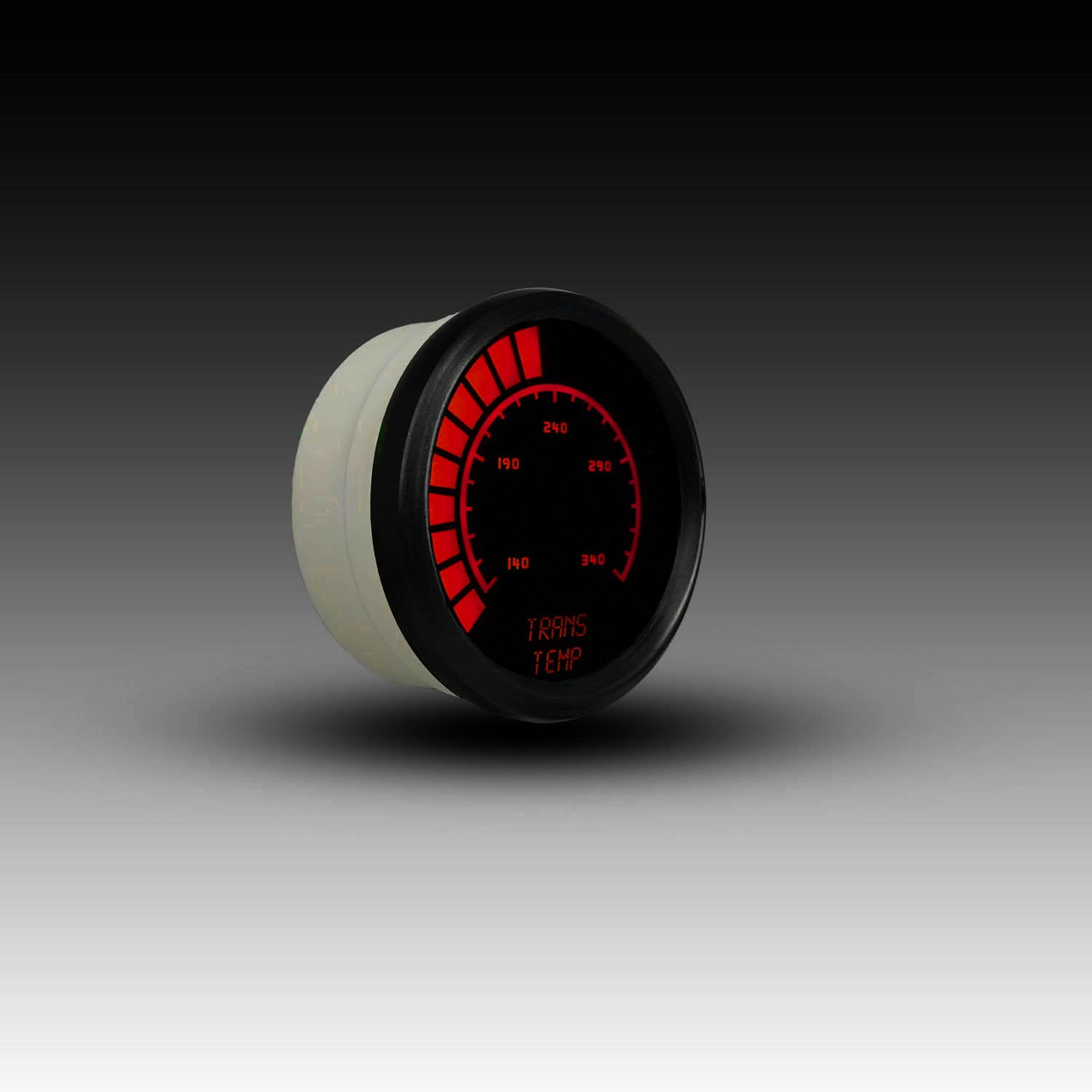 Transmission Temperature LED Analog Bargraph Gauge in Black Bezel-RED