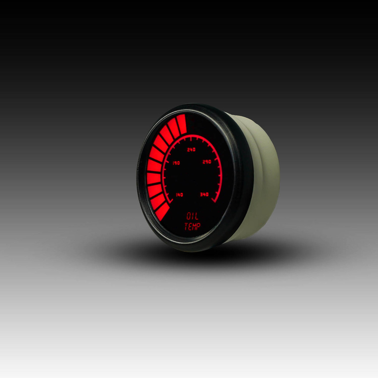 Oil Temperature LED Analog Bargraph Black Bezel-RED