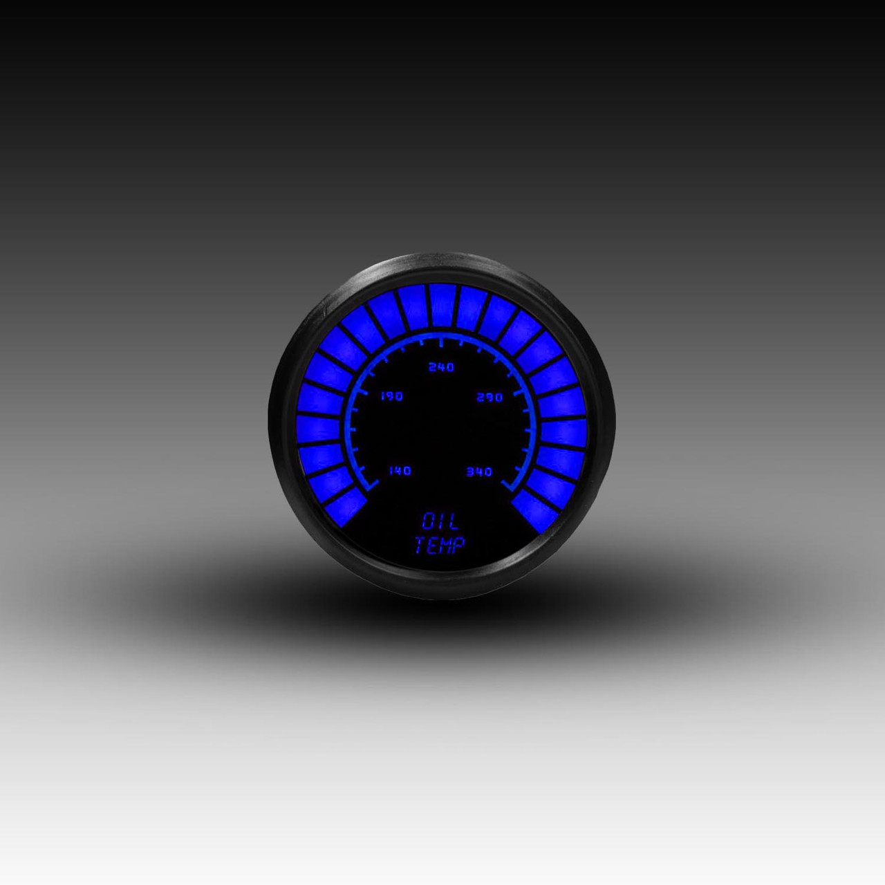 Oil Temperature LED Analog Bargraph Black Bezel-BLUE