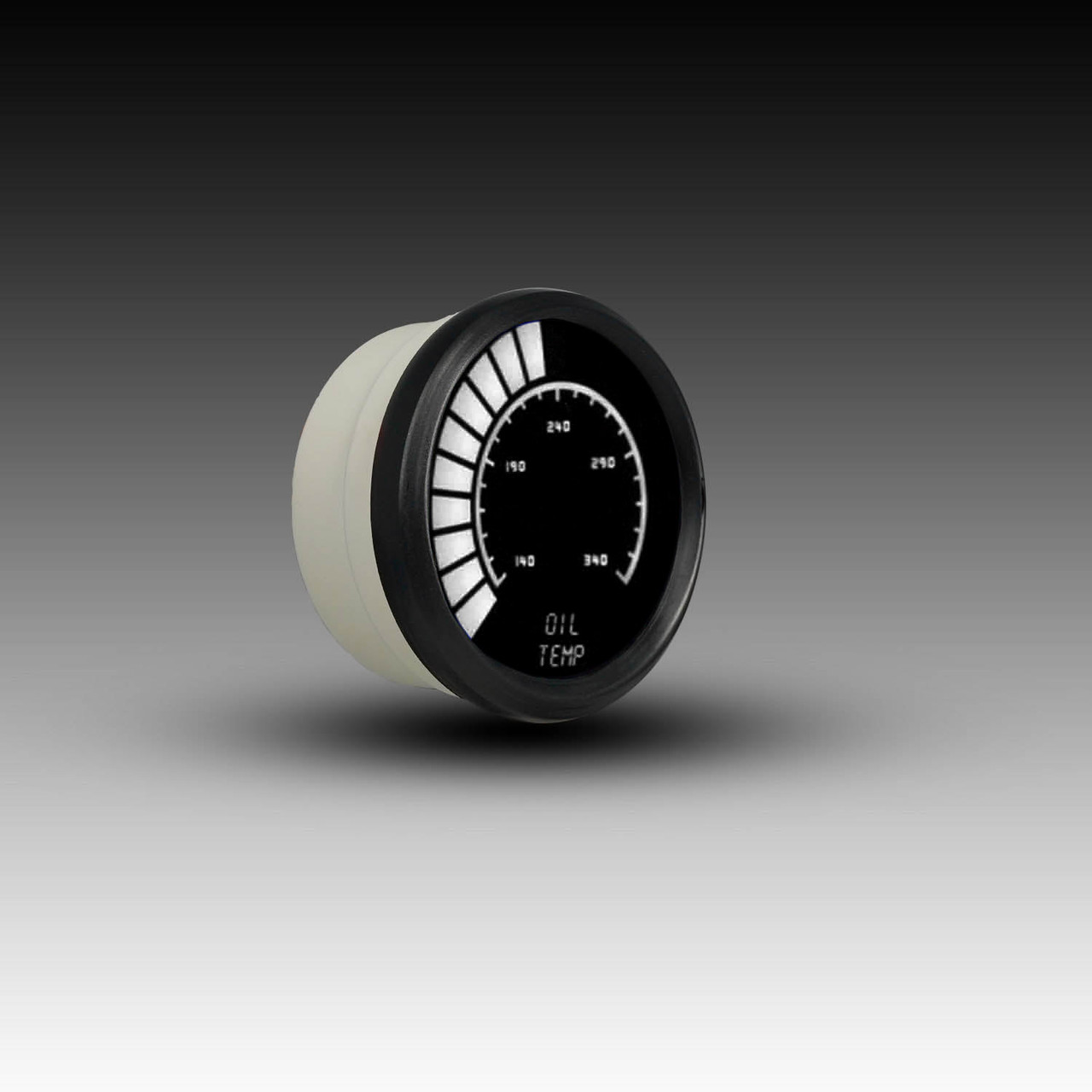 Oil Temperature LED Analog Bargraph Black Bezel-WHITE